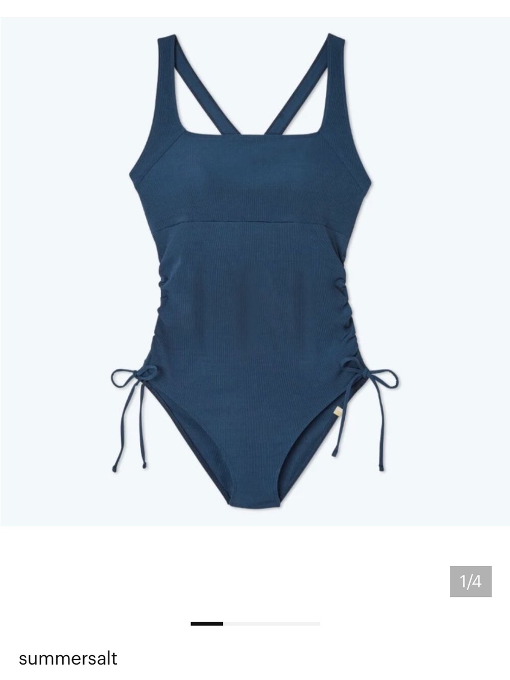 summersalt Maternity Cinched Current in Deep Sea